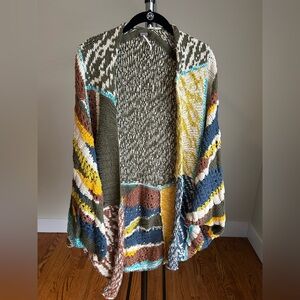 Free People Voyager cardigan GUC (Patchwork Knit Sweater)